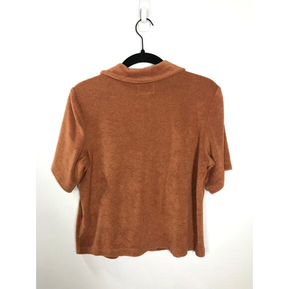 Marine Layer Set Women's Terry Out Resort Top Shorts Brown Casual Relaxed Vaca - Picture 5 of 16